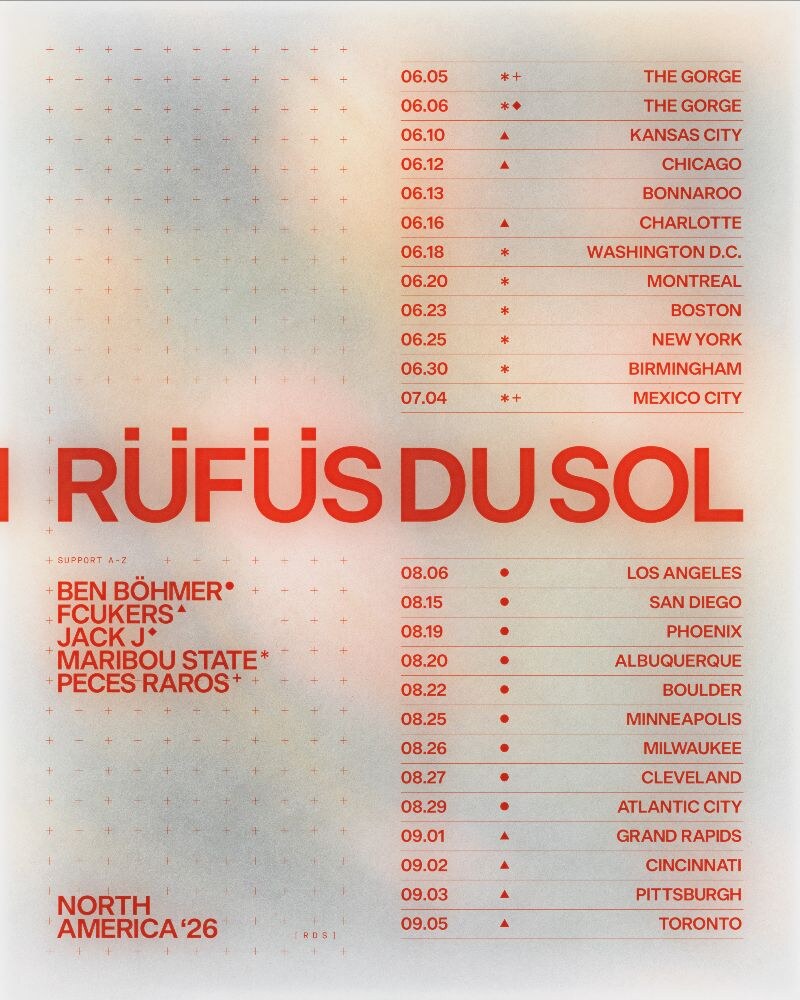 Grammy Award-Winning Electronic Band Rufus Du Sol Announce Biggest North American Headline Tour To Date