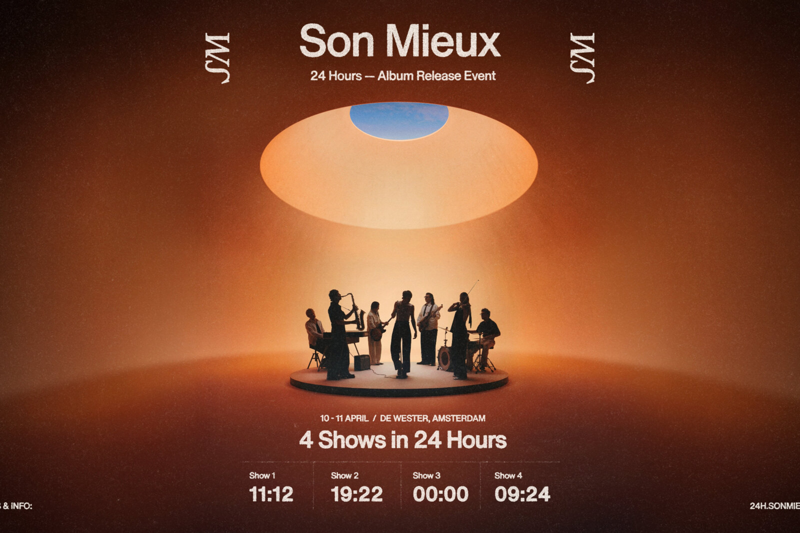 Son Mieux speelt nieuw album 24 uur lang live, vier shows in één dag in De Wester