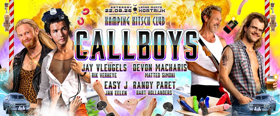 Iconische Callboys vieren hun 10de verjaardag met een exclusieve reünie op 15de editie van Kamping Kitsch Club