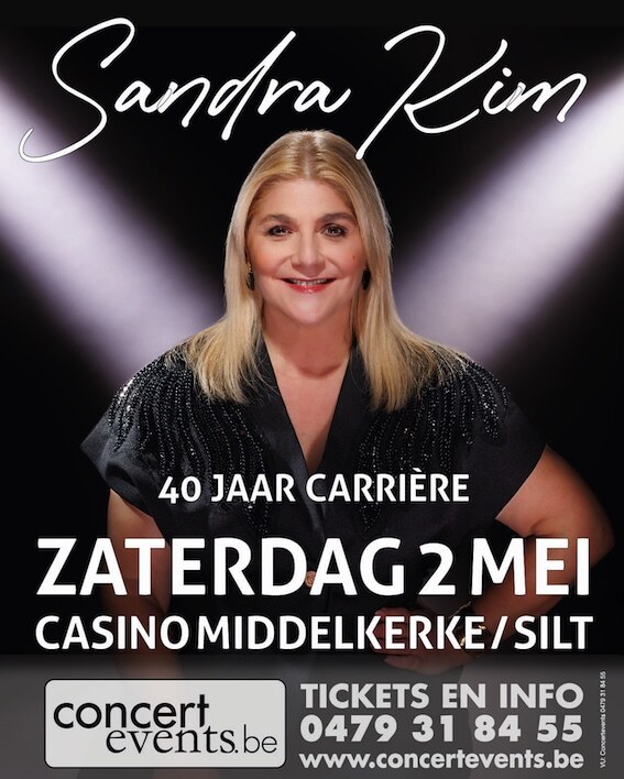 Udo en Garry Hagger op jubileumconcert Sandra Kim in Middelkerke