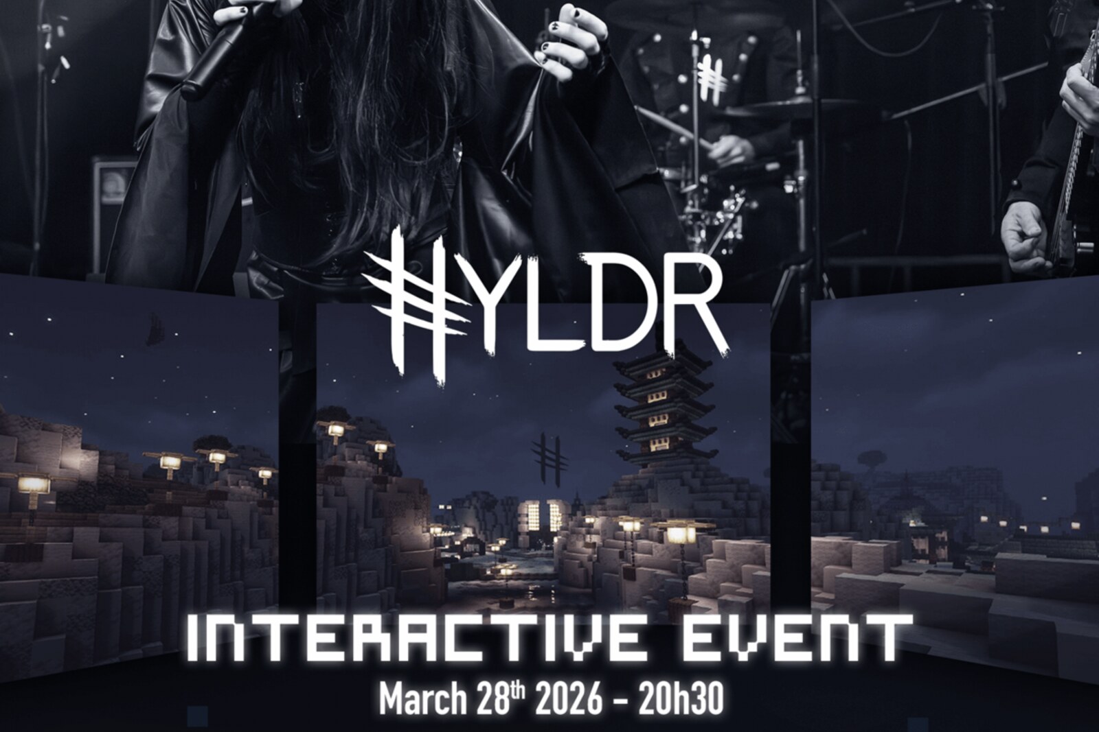 HYLDR announce an interactive show: live at Ferme d’en Haut and inside Minecraft on March 28