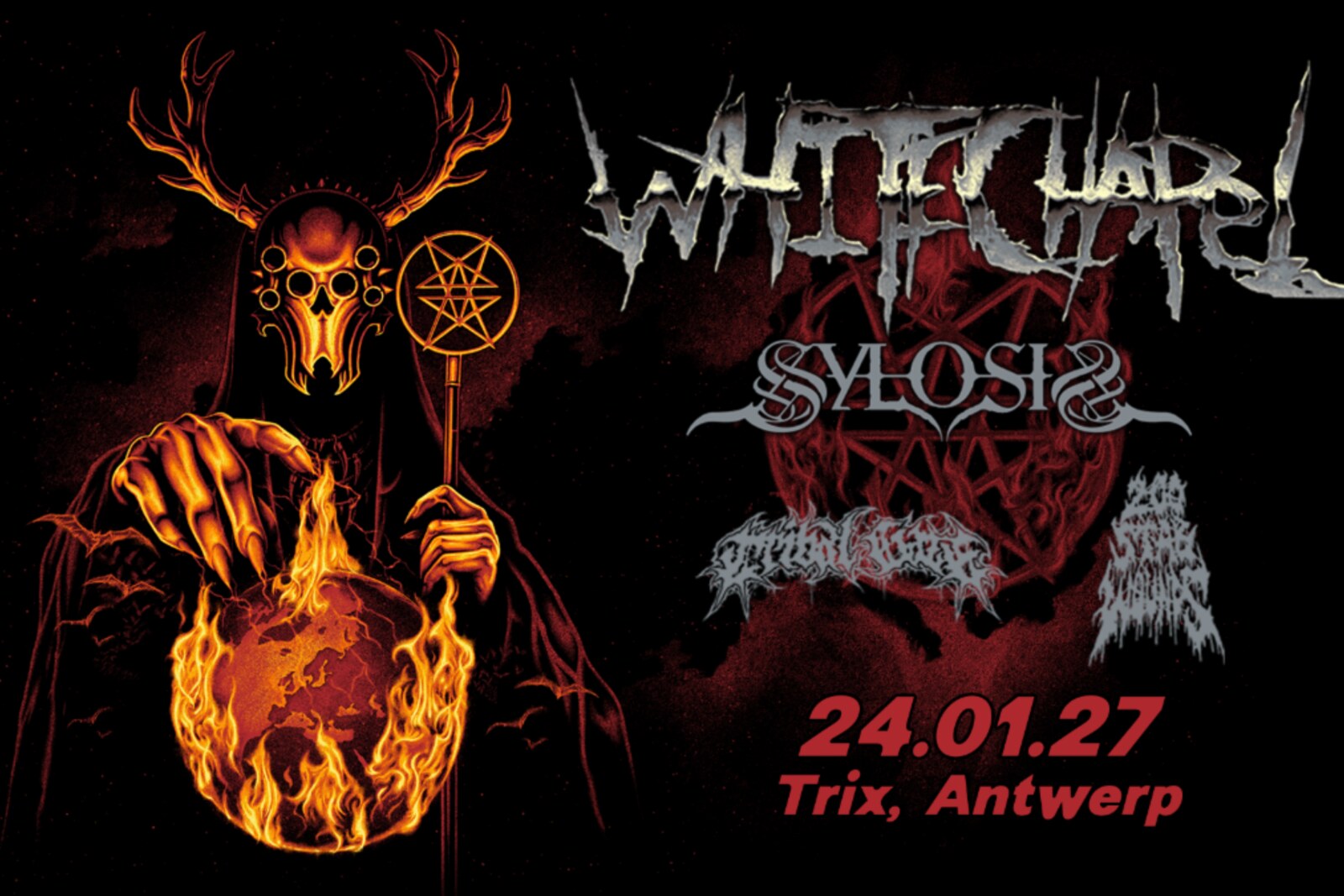Whitechapel komt met de "Burn Forever Tour" op zondag 24 januari 2027 in Trix
