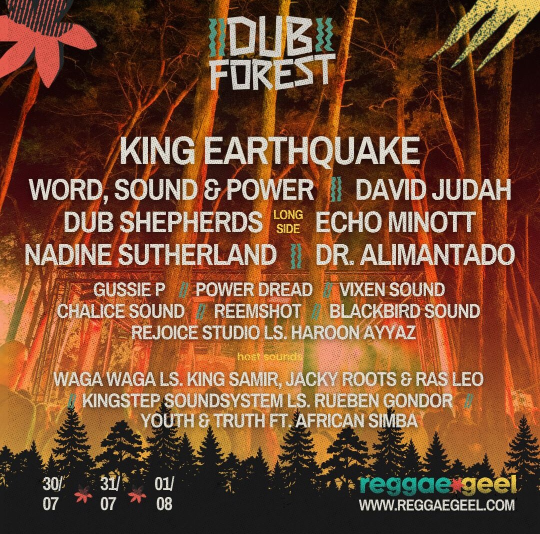 Reggae Geel lost volledige line-up van Dub Forest