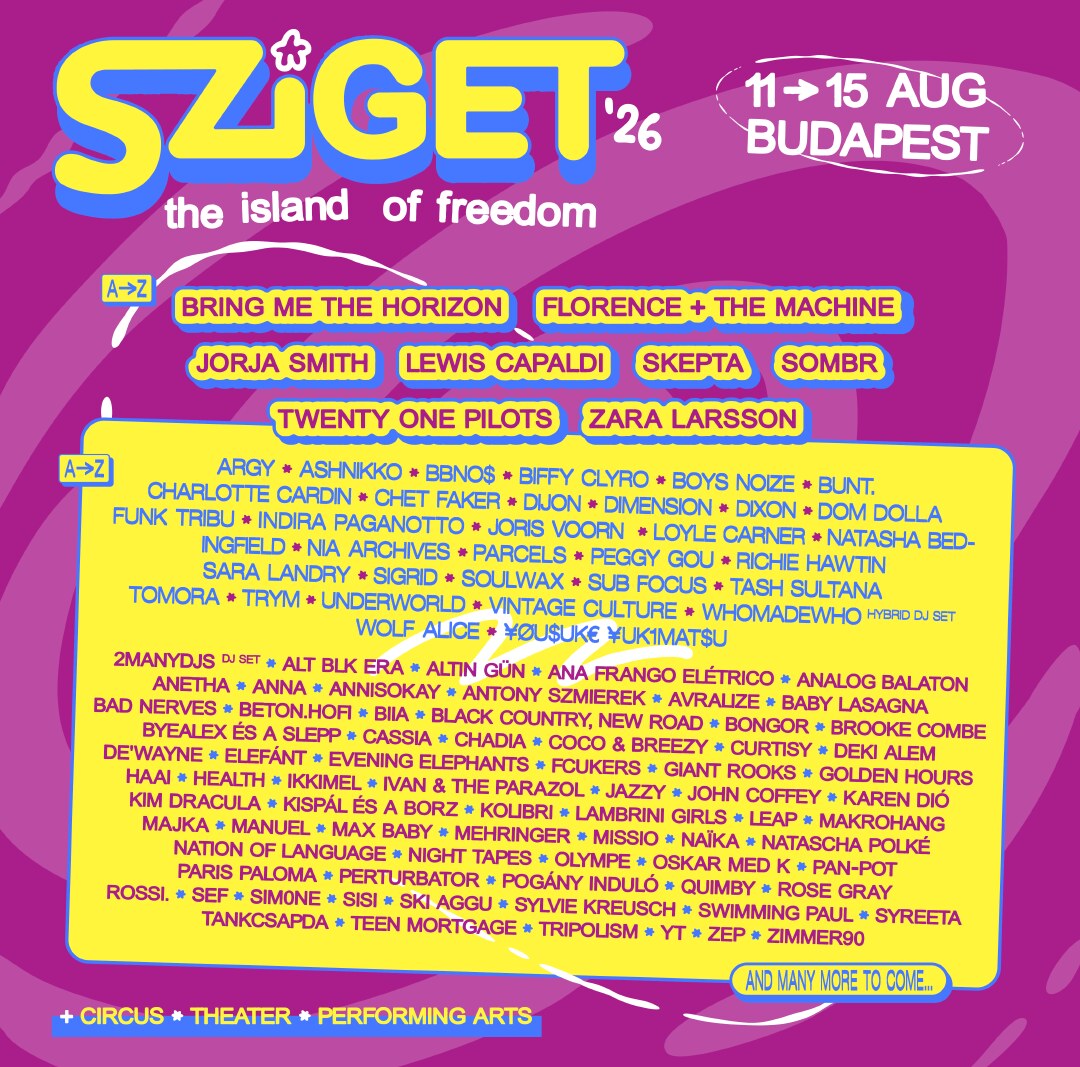 Skepta, Jorja Smith, Natasha Bedingfield en meer naar Sziget Festival