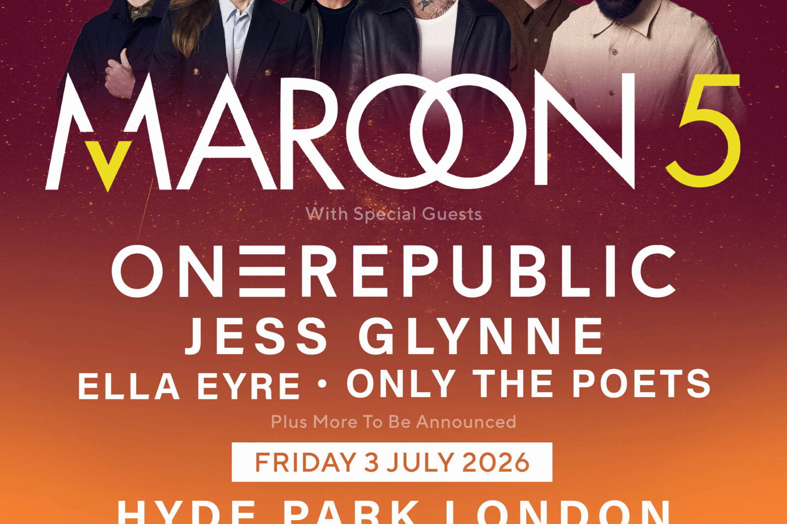 BST Hyde Park announces Maroon 5 support acts Jess Glynne, Ella Eyre and Only The Poets