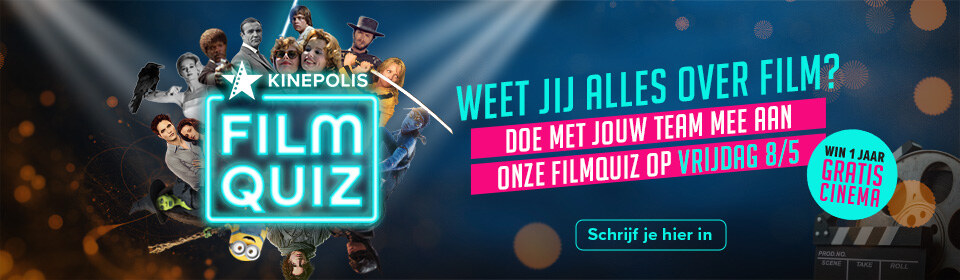 De Kinepolis Filmquiz maakt na 10 jaar zijn comeback op vrijdag 8 mei