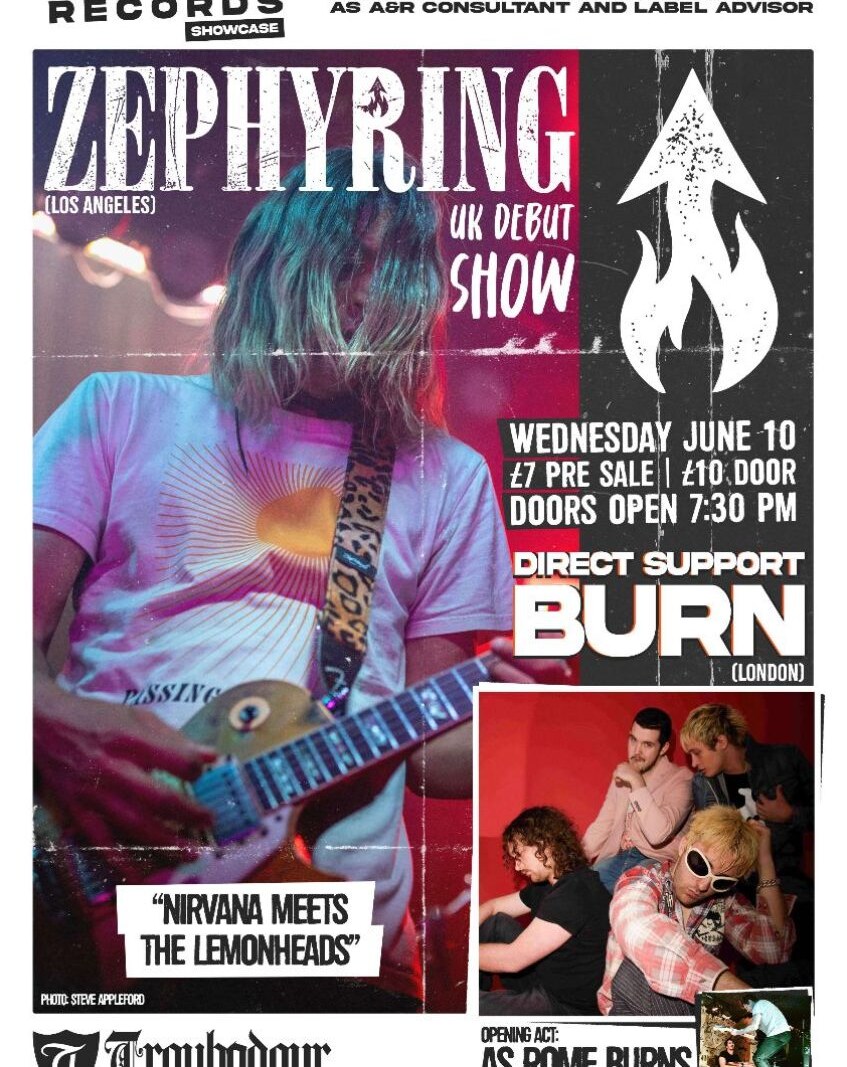 Steve Albini-produced LA grunge band Zephyring announce debut UK show
