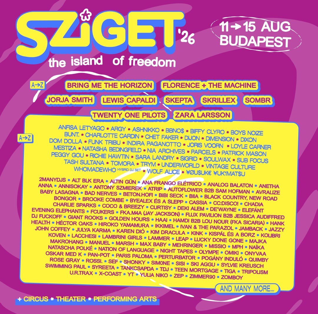 Skrillex naar Sziget Festival in Boedapest