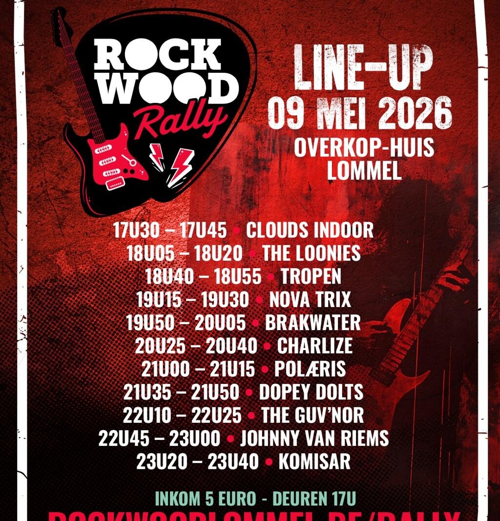 Nieuwe editie Rockwood Rally 2026 op 9 mei