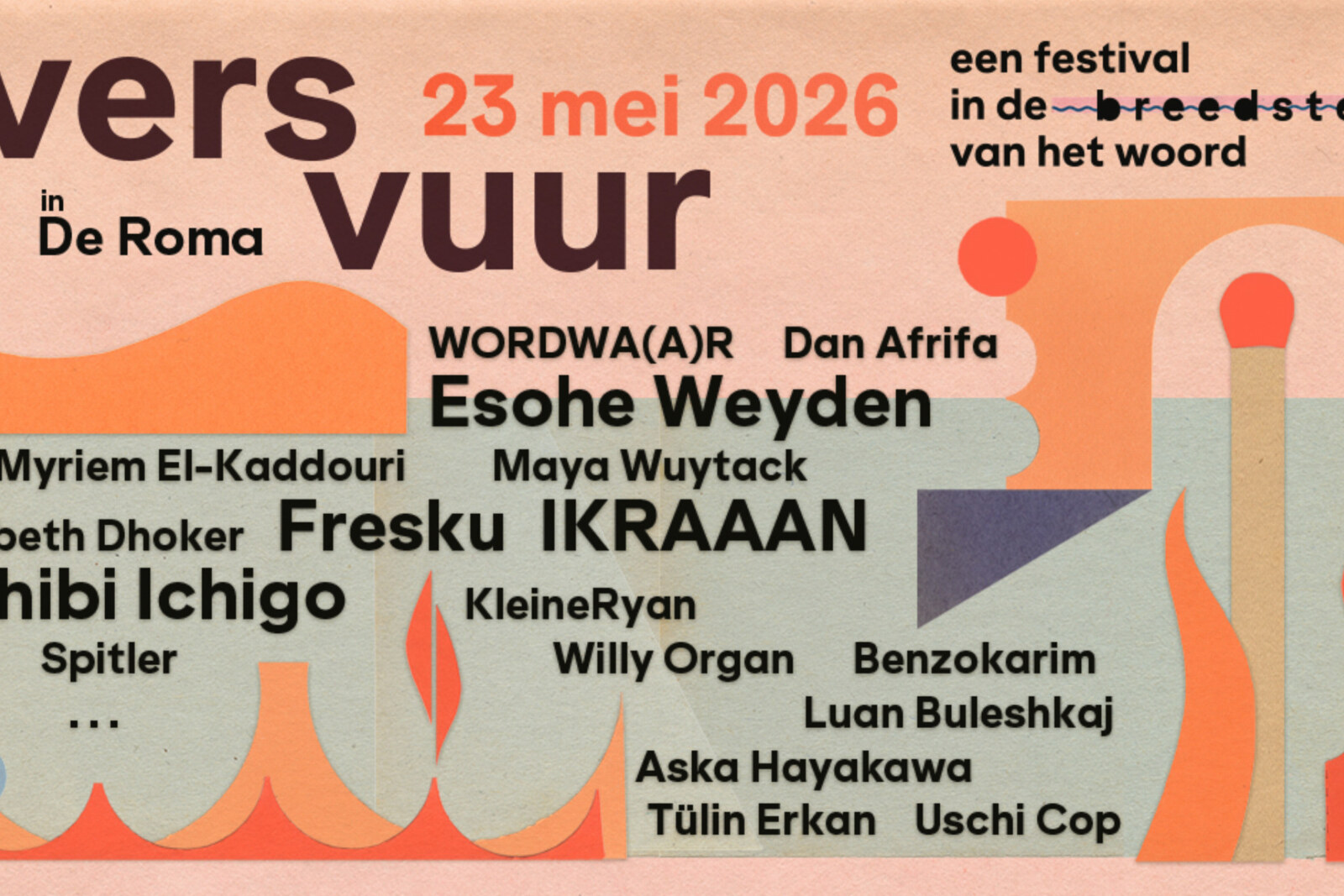 Vers vuur: Nog 1 maand tot de 4de editie van start gaat