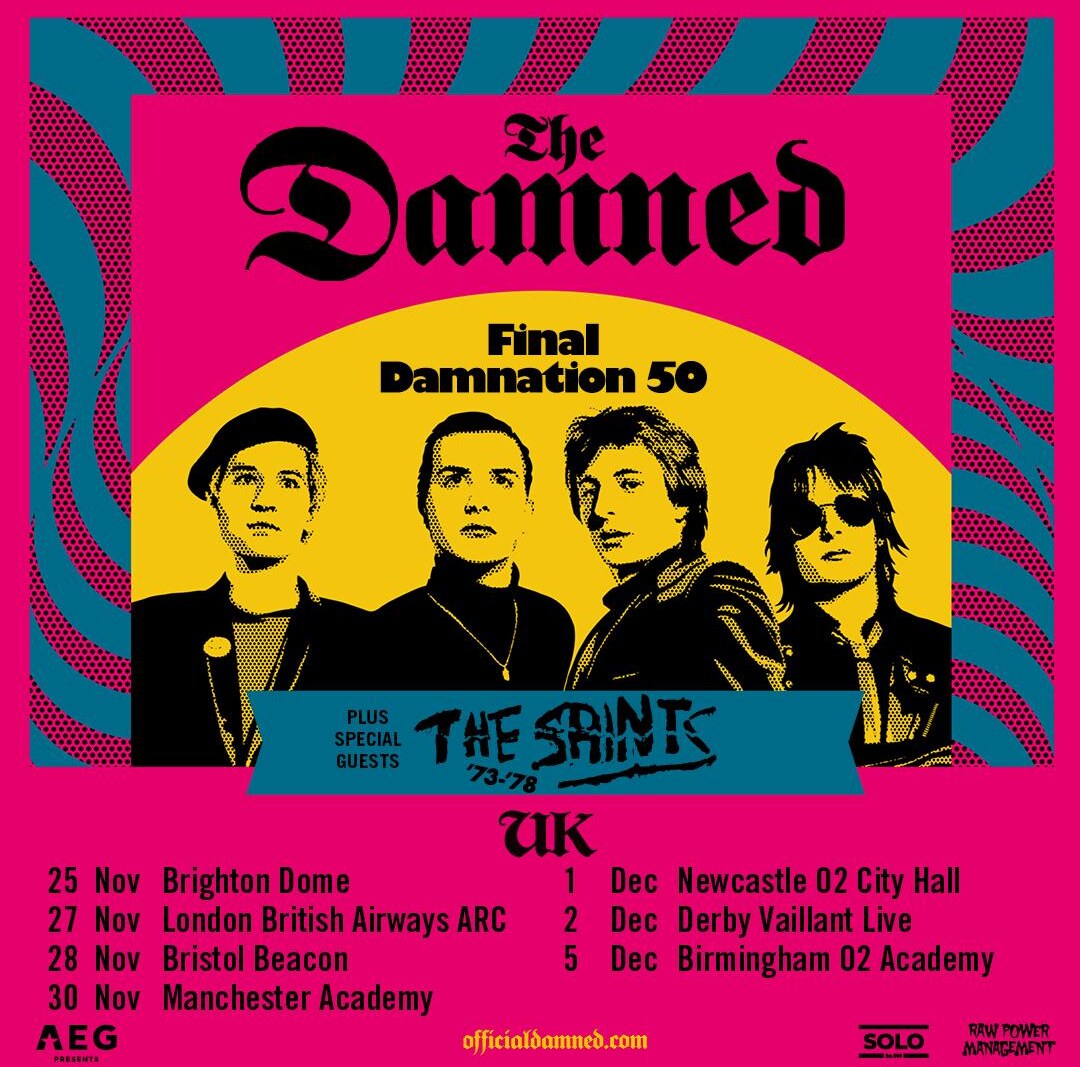 The Damned announce Final Damnation 50 UK Tour