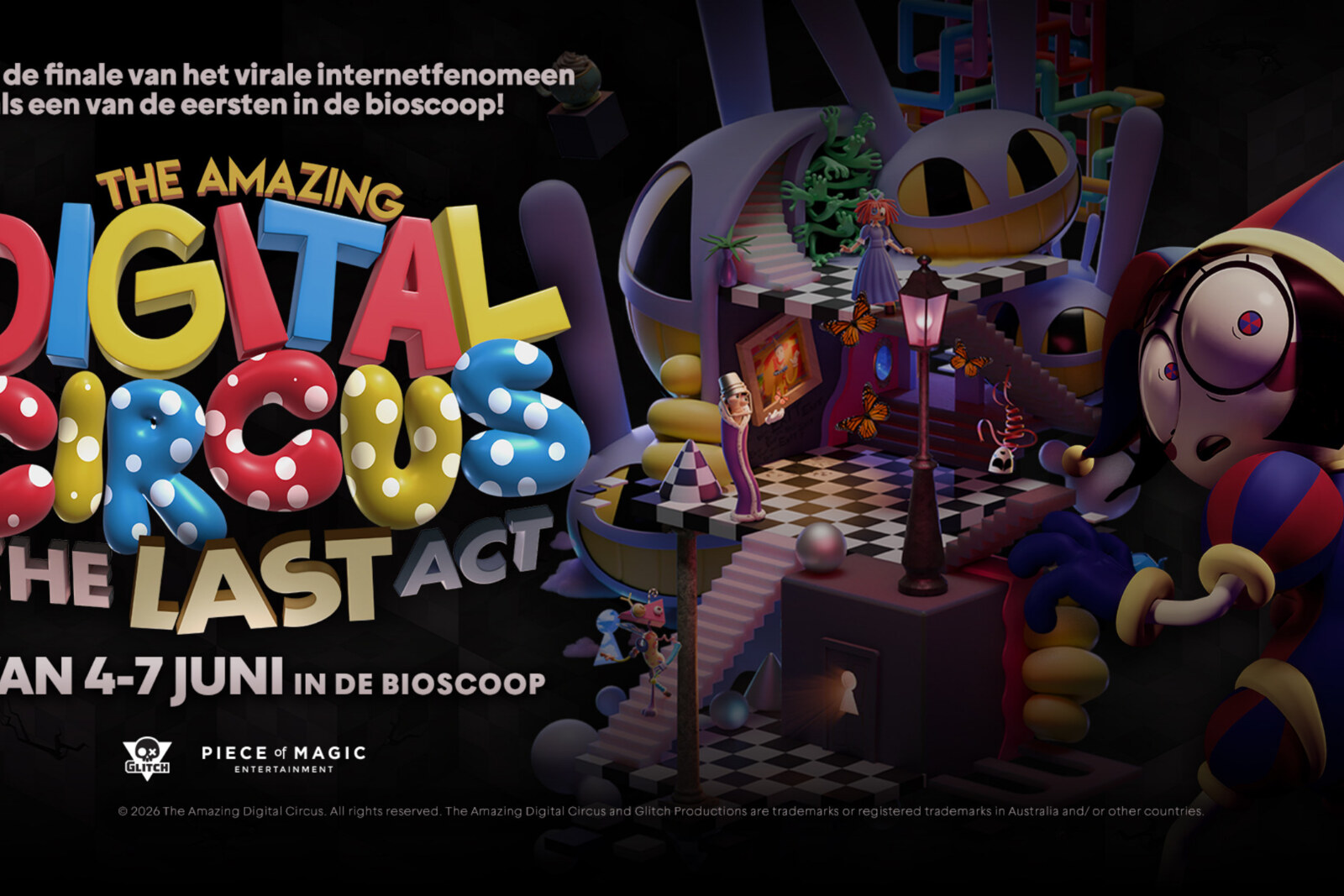 Van YouTube naar het grote scherm:  "The Amazing Digital Circus" komt naar Kinepolis