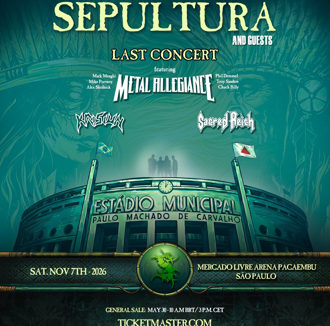 Sepultura Announce Their Final Career Show, São Paulo - Brazil on 7th November 2026