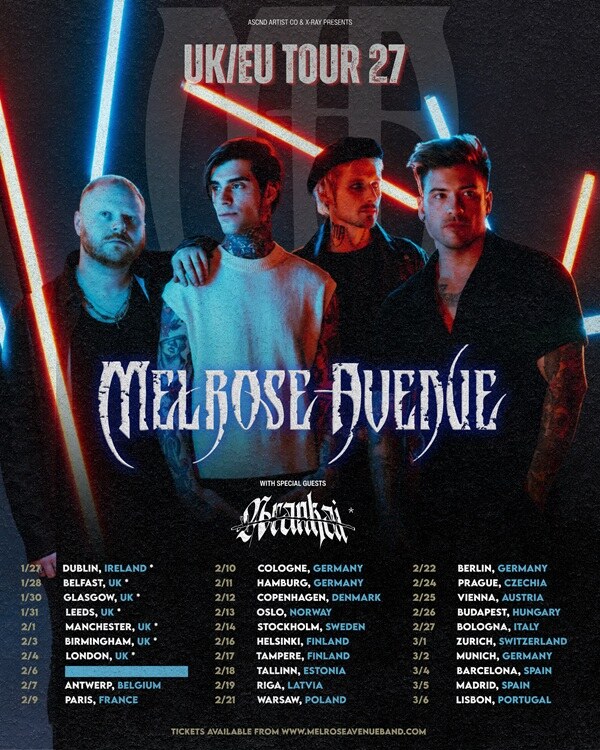 Melrose Avenue Announce EU/UK Headline Tour For 2027