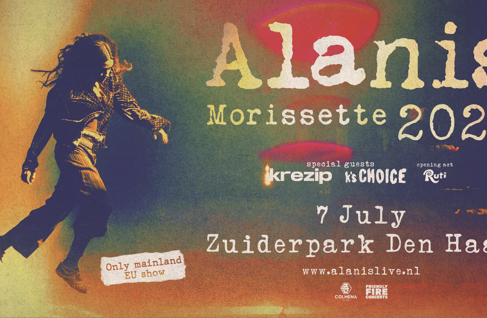 K’s Choice en Krezip met Alanis Morissette naar Zuiderpark Den Haag