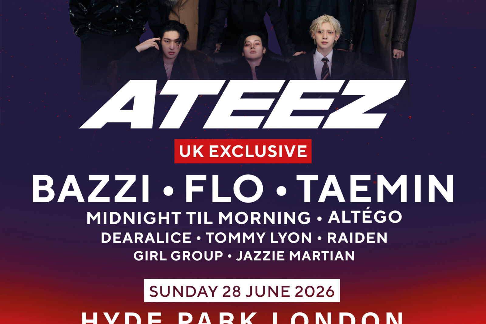 BST Hyde Park: Ateez UK Exclusive Headline Show Full Lineup Announced