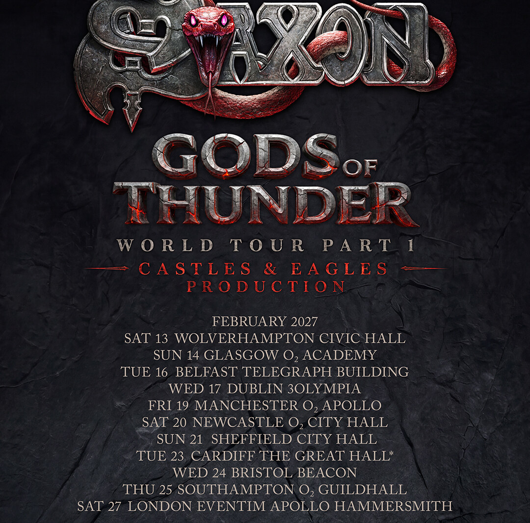 Saxon announce 'Gods Of Thunder' UK & Ireland Dates - 2027