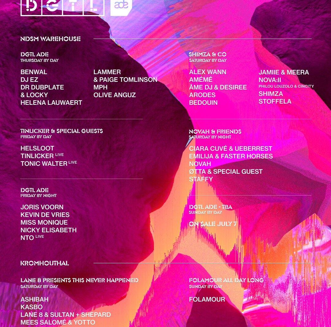 DGTL returns to Amsterdam Dance Event with a program spanning eight shows across two locations