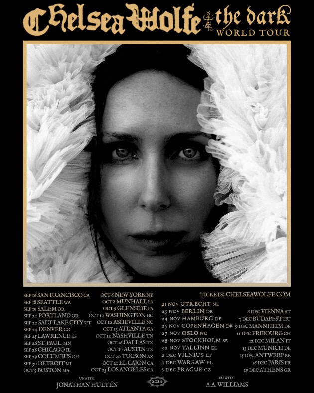 A.A. Williams has recently been announced as support to gothic singer-songwriter Chelsea Wolfe on her upcoming EU tour dates.