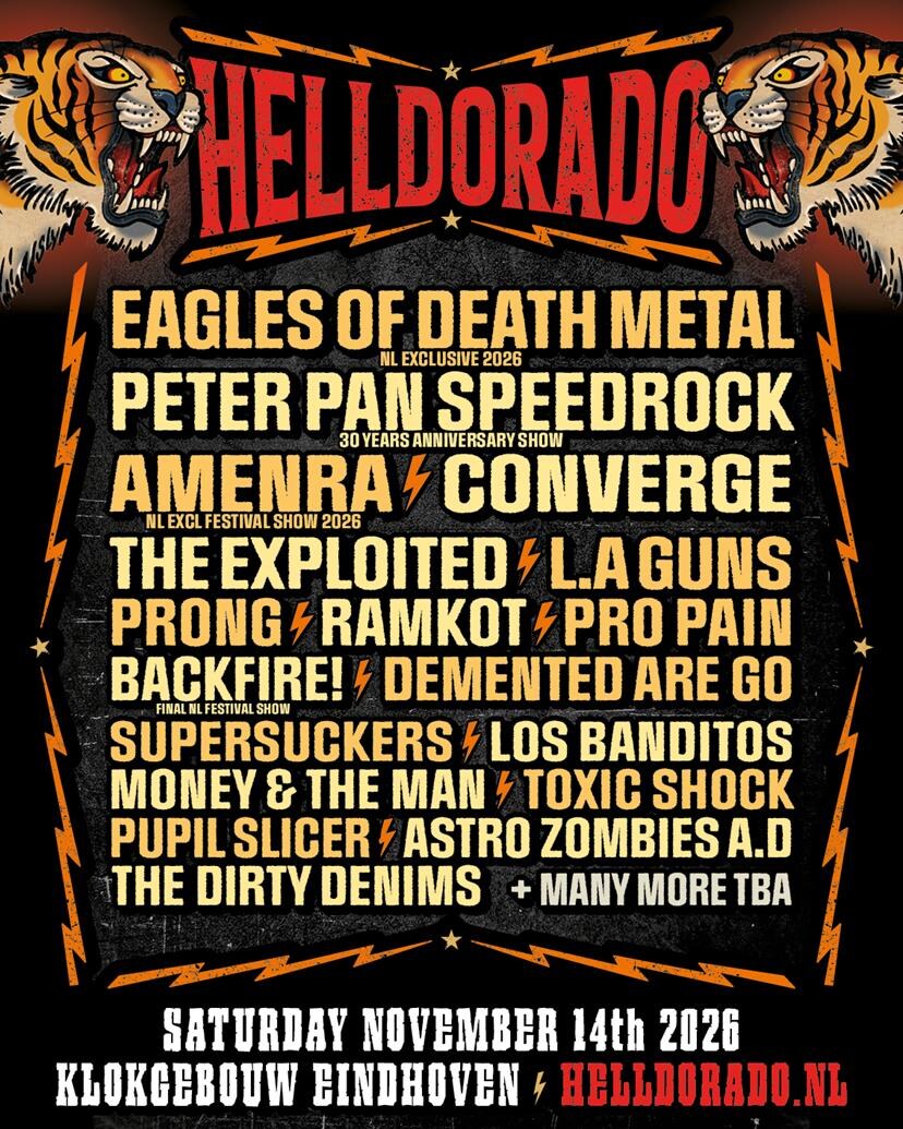 Ook Converge, Prong en Pupil Slicer naar indoor festival HELLDORADO