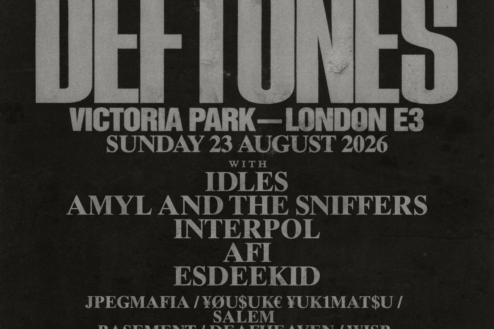 All Points East Presents Outbreak London: Further New Acts Announced For Deftones Headline Show