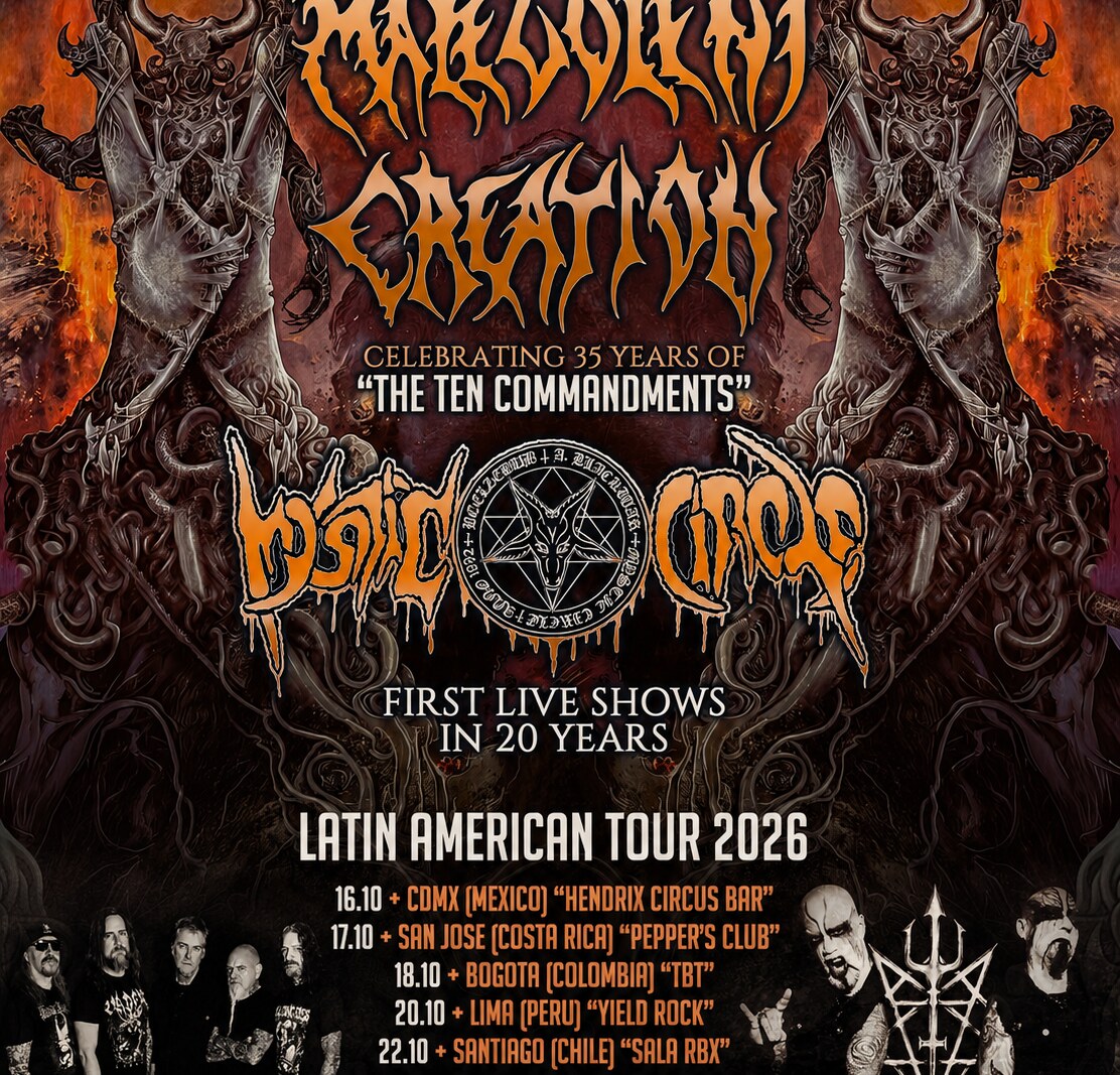 Mystic Circle Announce LATAM Tour Dates Supporting MALEVOLENT CREATION This October