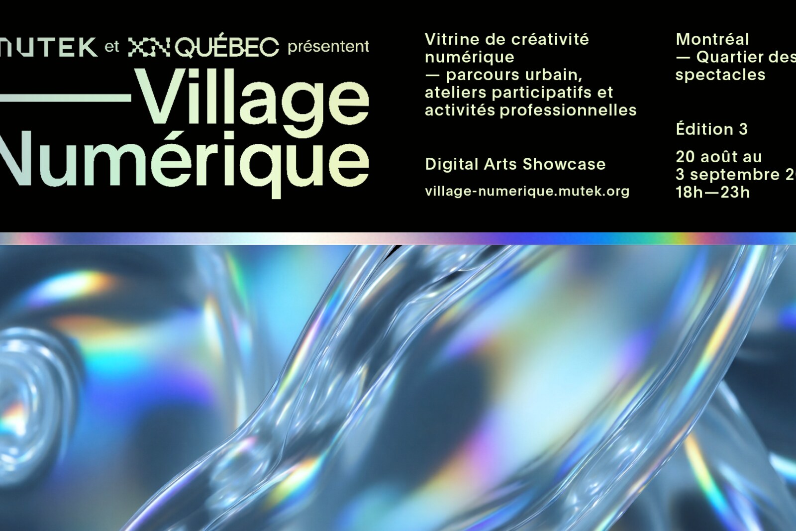 Village Numérique returns for its 3rd edition - showcasing digital creativity in downtown Montreal Aug 20-Sep 3