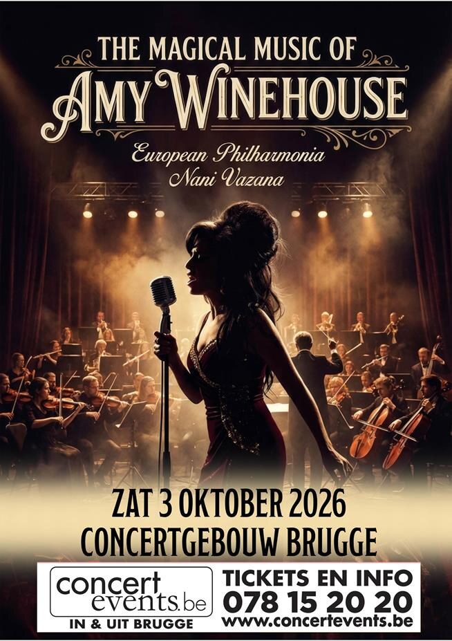 15 jaar na het overlijden van Amy Winehouse brengt European Philharmonia groots symfonisch eerbetoon in Concertgebouw Brugge