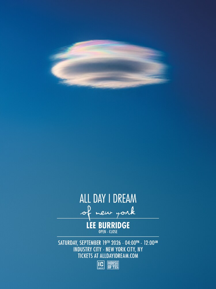 All Day I Dream Announces Summer Closing at Industry City in Brooklyn, NY on September 19, 2026 with Open-To-Close Set from Lee Burridge