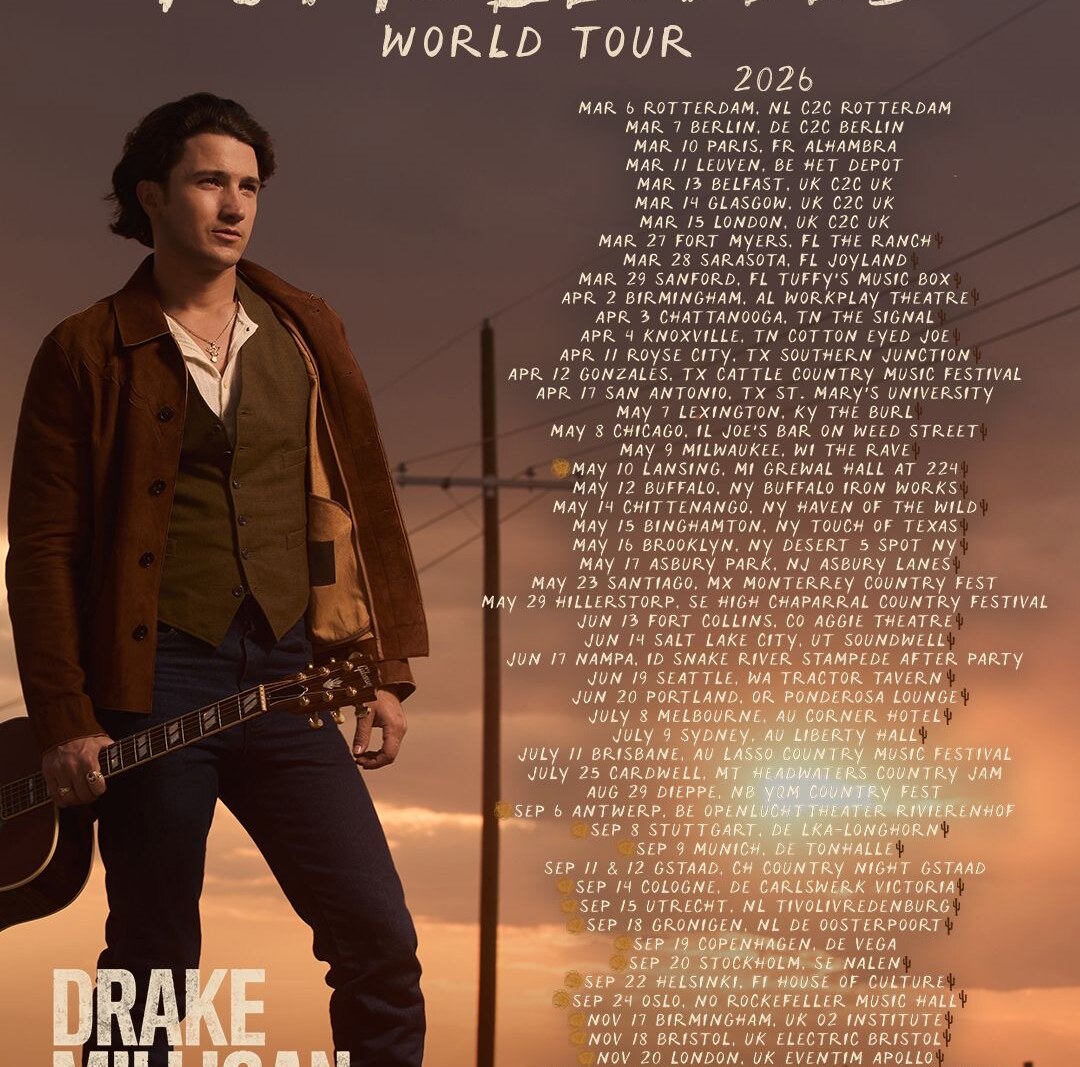 Drake Milligan Is Bringing His Tumbleweed World Tour To Belgium & The Netherlands - Tickets?