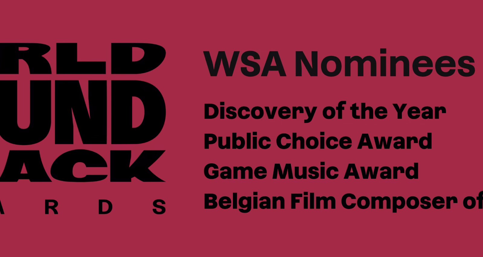 Film Fest Gent maakt tweede golf genomineerden World Soundtrack Awards 2026 bekend