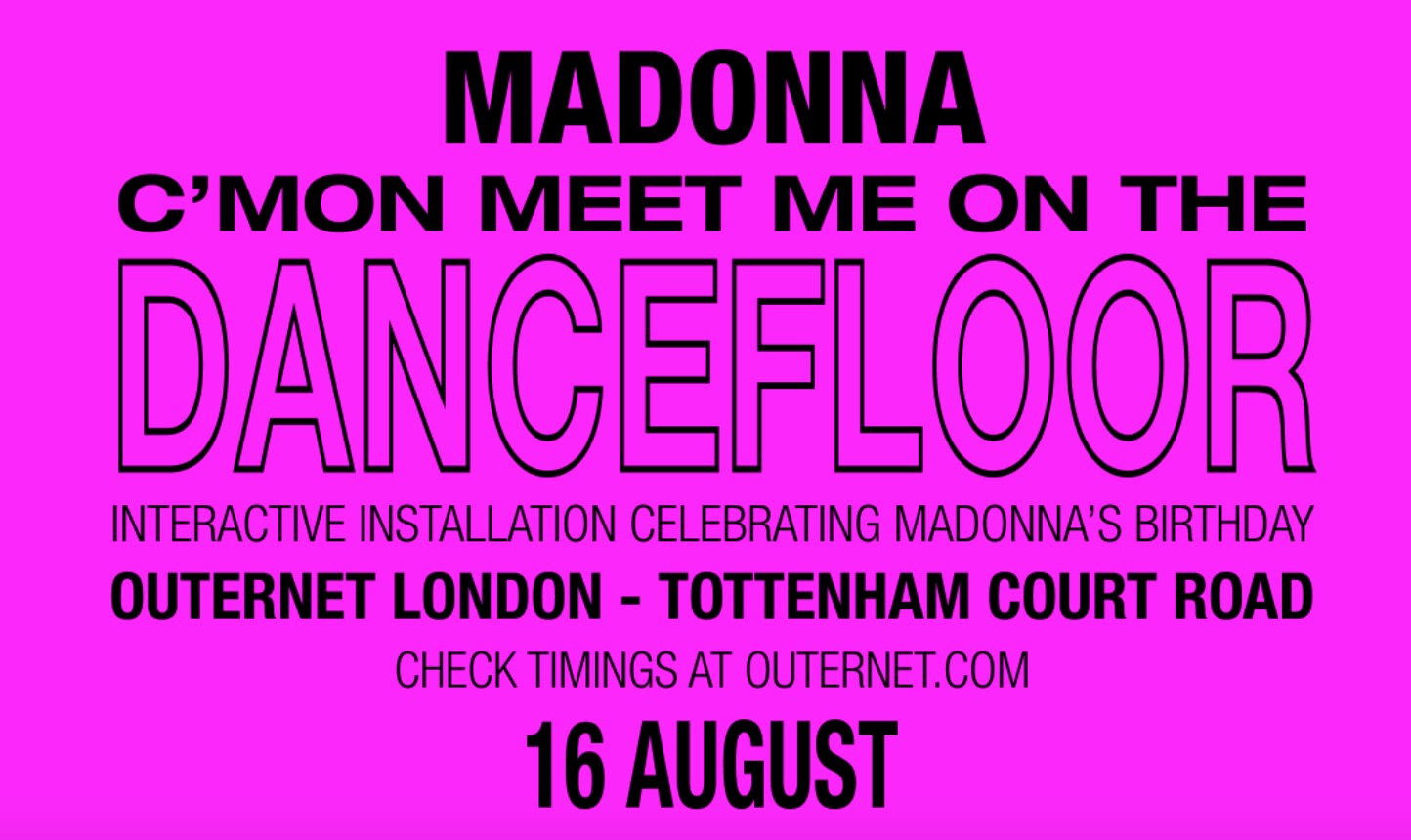 London to mark Madonna's birthday with new interactive installation