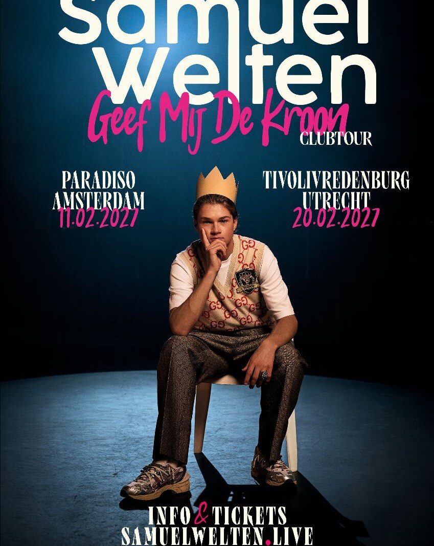 Samuel Welten kondigt eerste eigen tour aan langs Paradiso en TivoliVredenburg
