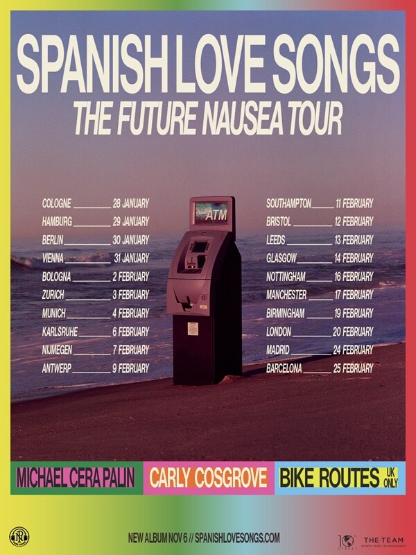 Spanish Love Songs Announce Uk + Eu Tour 2027 - Album "Future Nausea" Out 6th November 2026 Via Pure Noise Records - Single "Good American" Out Now