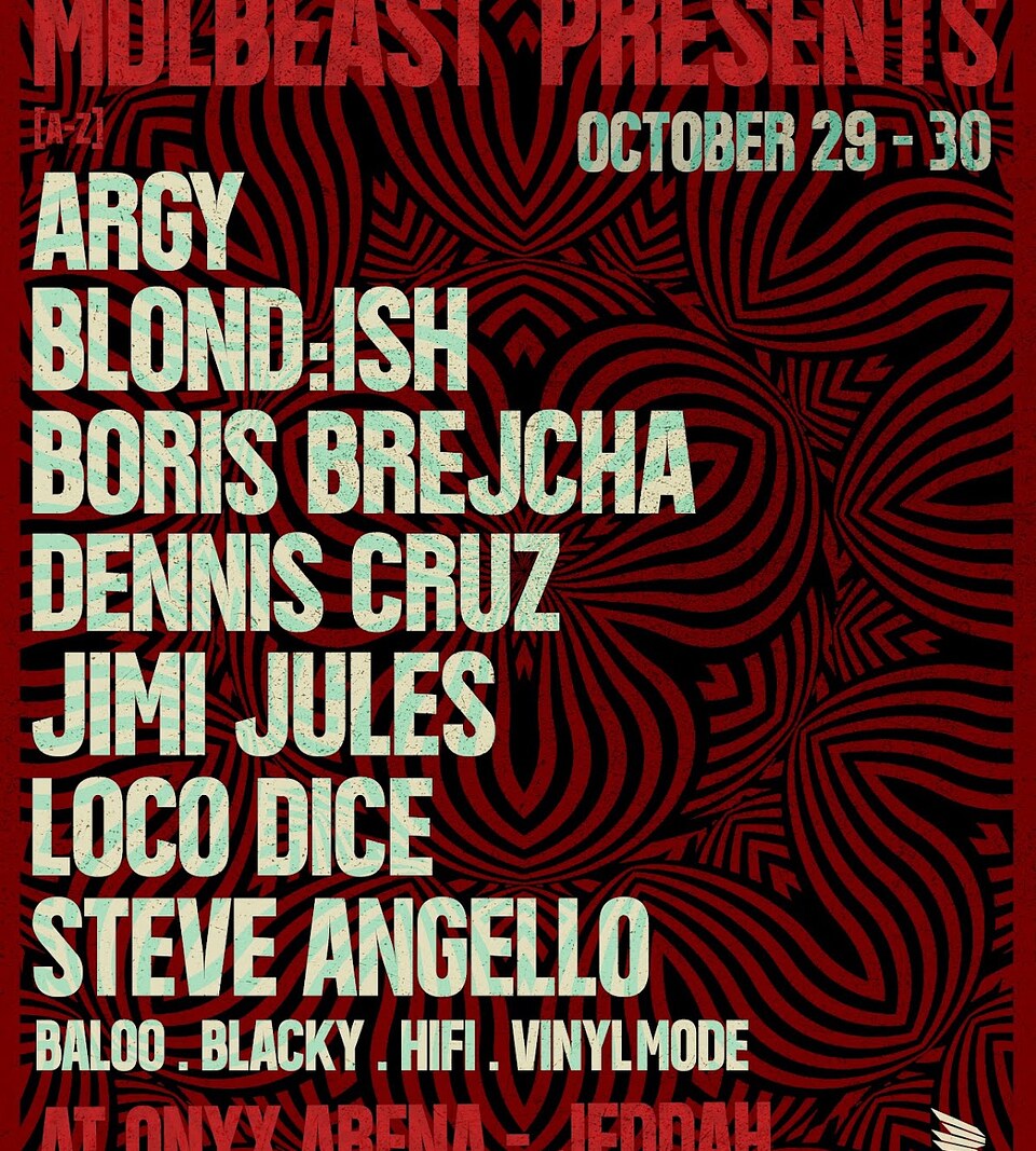 Argy, BLOND:ISH, Boris Brejcha, Loco Dice, Dennis Cruz and more to headline MDLBEAST Presents at ONYX Arena this October in Jeddah