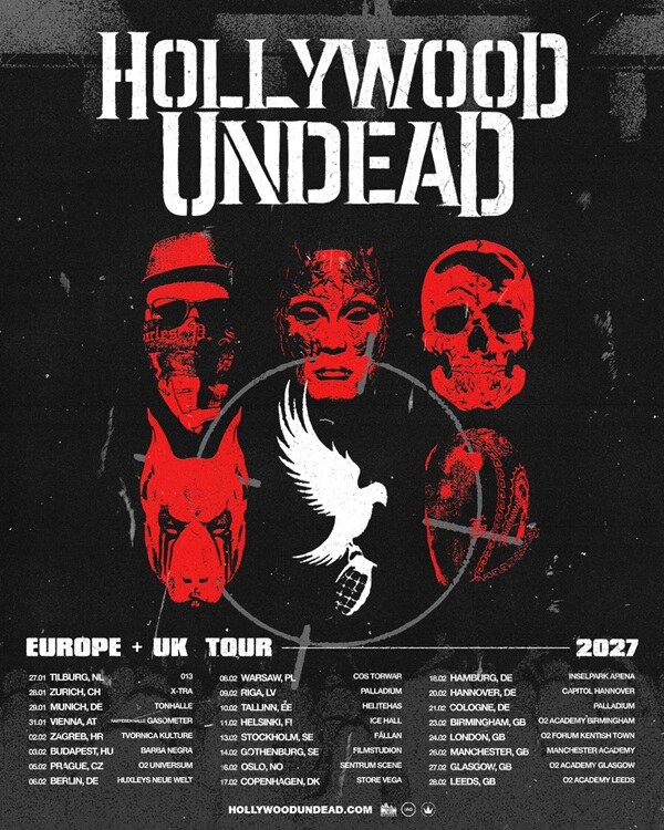 Hollywood Undead Announce European + UK Tour 2027