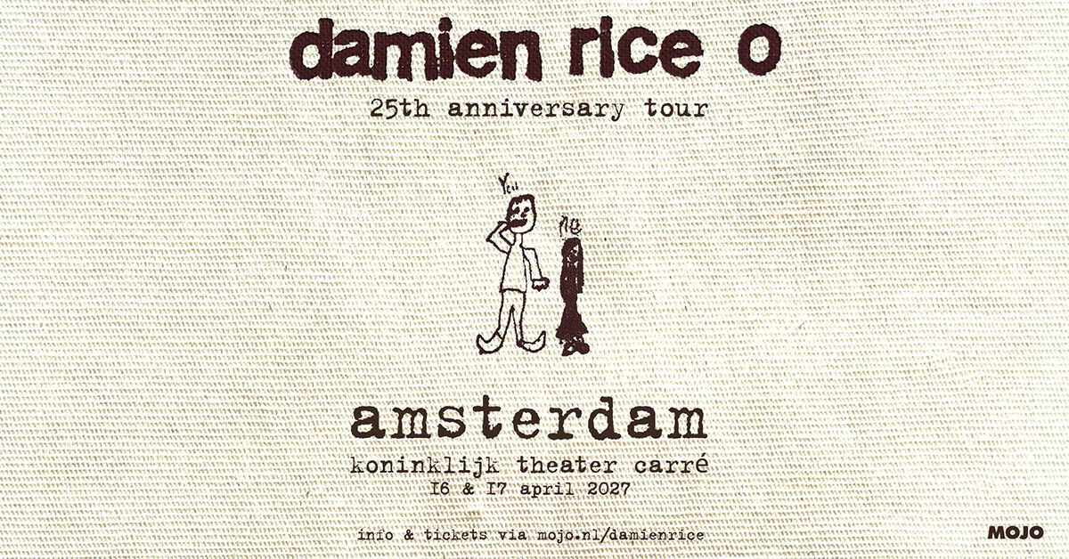 Damien Rice met twee shows naar Carré op 16 & 17 april 2027