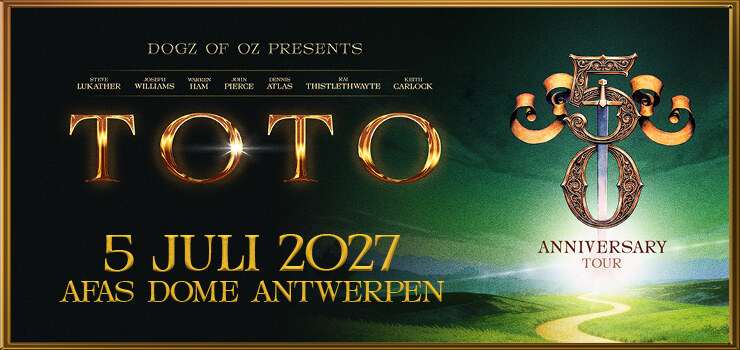 TOTO live op 5 juli 2027 in de AFAS Dome Antwerpen !