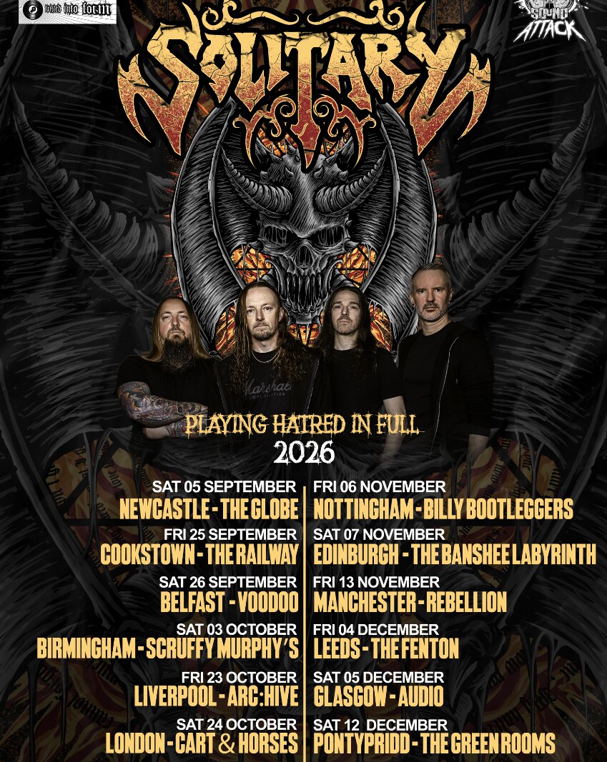 Solitary announce 12-date UK tour, playing Hatred xXx in full at every show!