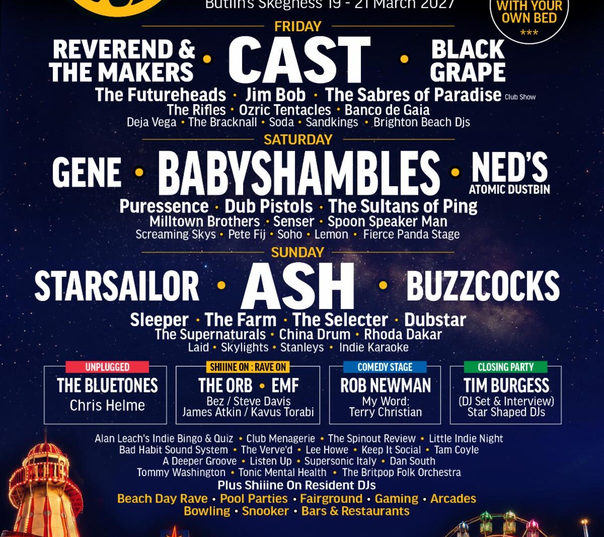 Babyshambles  - To Headline Shiiine On Weekender 2027 - Returns to Skegness Next March