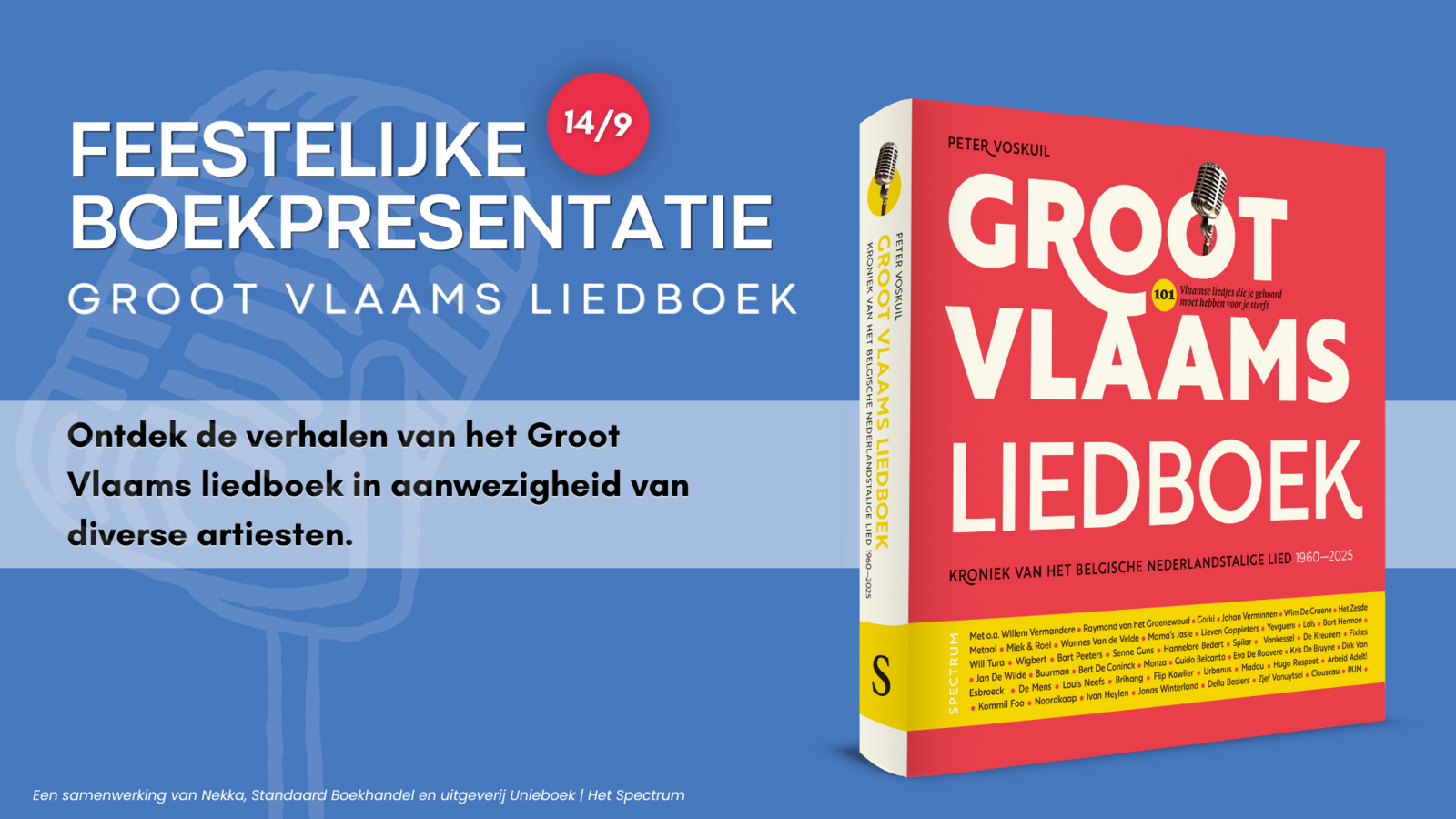Boeklancering Groot Vlaams liedboek van Peter Voskuil