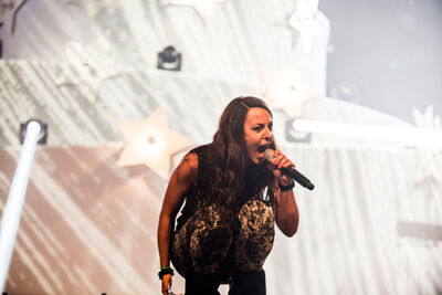 Q-Music De Foute Party 2013: podia, picture 4, photographed by Jonas Wallecan - FrontView Magazine