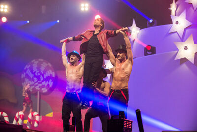 Q-Music De Foute Party 2013: podia, picture 17, photographed by Jonas Wallecan - FrontView Magazine