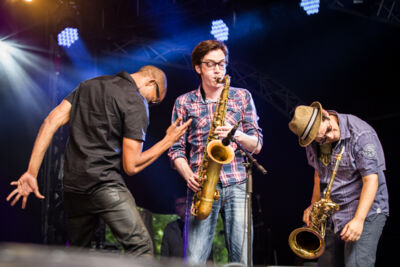Trombone Shorty @ Les Ardentes, picture 5, photographed by Tom Stessens - FrontView Magazine