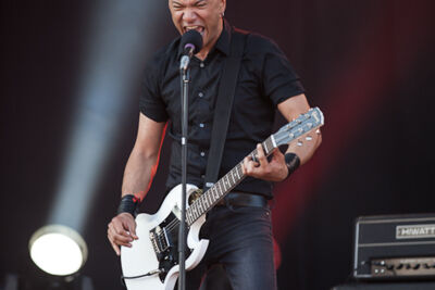 Danko Jones @ Dour 2013, picture 20, photographed by Dorien Goetschalckx - FrontView Magazine