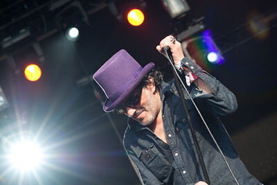 Rachid Taha @ Brussels Summer Festival 2013, picture 1, photographed by Magali Decamps - FrontView Magazine