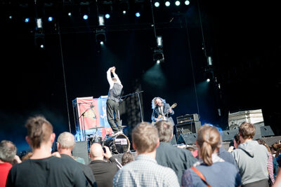 The Inspector Cluzo @ Brussels Summer Festival 2013, picture 2, photographed by Magali Decamps - FrontView Magazine