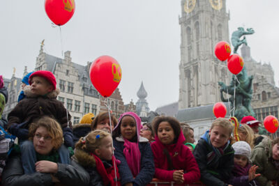 Aankomst Sinterklaas & Zwarte Piet @ Antwerpen, picture 40, photographed by Marc Ras - FrontView Magazine