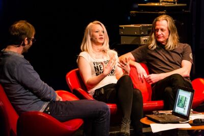 Staalplaat #2 met Guy Swinnen & Naomie Sijmons (Reena Riot) @ cc Luchtbal, picture 1, photographed by Edwin Houdevelt - FrontView Magazine