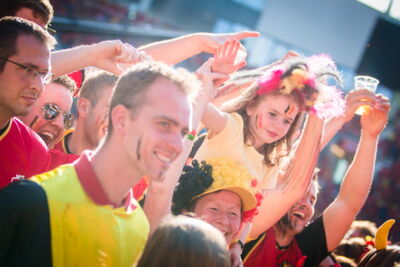 Love the samba - Belgie - Rusland @ Ghelamco arena Gent, picture 32, photographed by sven dullaert,   - FrontView Magazine